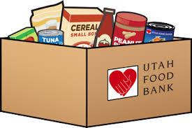 Box of Food labeled with Utah Food Bank